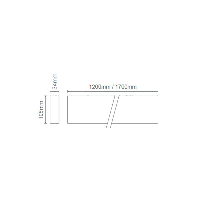 Buy LED Linear Lights Australia Max LED Linear Light L1700mm Black Aluminium 3CCT - 22651