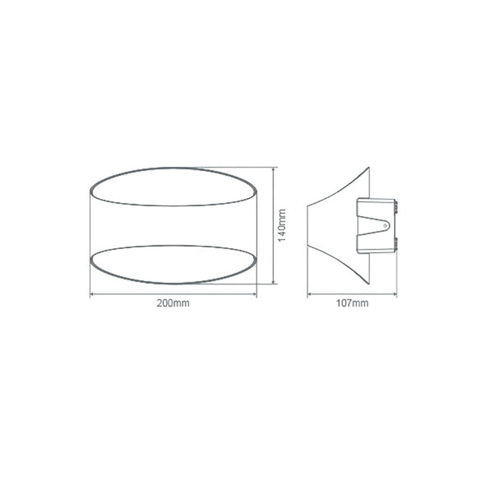 Buy Wall Sconce Australia Glow Up & Down Wall Light White Aluminium 3CCT - 22661
