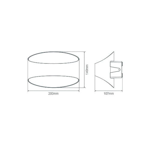 Buy Wall Sconce Australia Glow Up & Down Wall Light Black Aluminium 3CCT - 22660