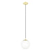 Buy Pendant Lights Australia Rondo 1 Light Small Pendant Matt Brass / Opal Matt - 205012