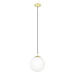 Buy Pendant Lights Australia Rondo 1 Light Medium Pendant Matt Brass / Opal Matt - 205013