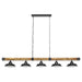 Buy Island Pendant Lights Australia Oldbury 5 Light Pendant Black Steel - 205036