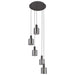 Buy Cluster Pendants Australia Gorosiba 5 Light Pendant Black Steel- 205156N