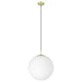 Buy Pendant Lights Australia Rondo 1 Light Pendant Brass-matt Steel- 205244