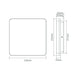 Buy LED Oyster Lights Australia Sunset Square LED Oyster Light W250mm White Polycarbonate 3CCT - 20886