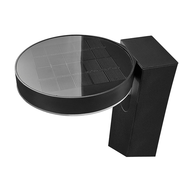 Buy Solar Lights Australia Rica Round Solar Pathway Light With Sensor 12V Black Stainless Steel 3000K - 2118158003
