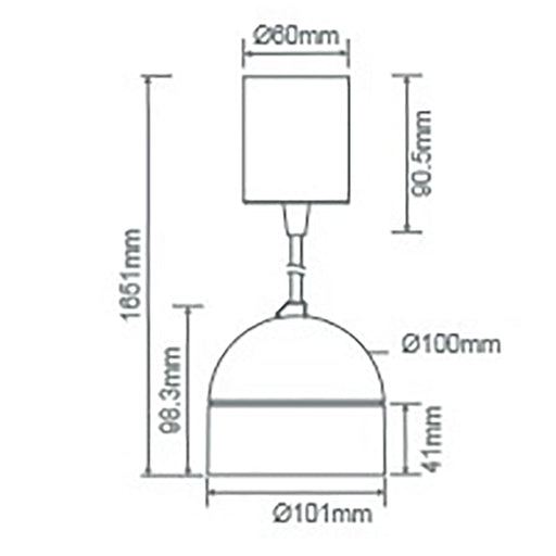Buy Pendant Lights Australia Moon Pendant Light Tube White 3CCT - 22779