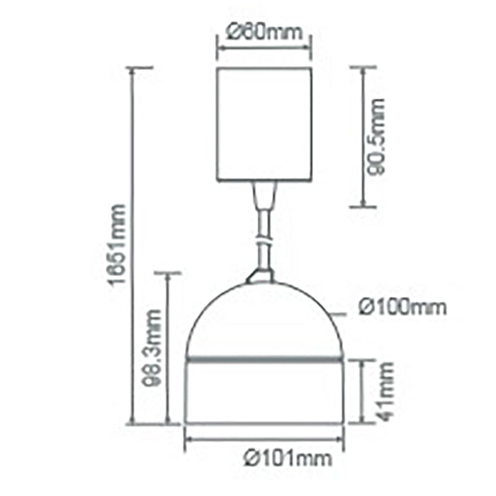 Buy Pendant Lights Australia Moon Pendant Light Tube White 3CCT - 22779