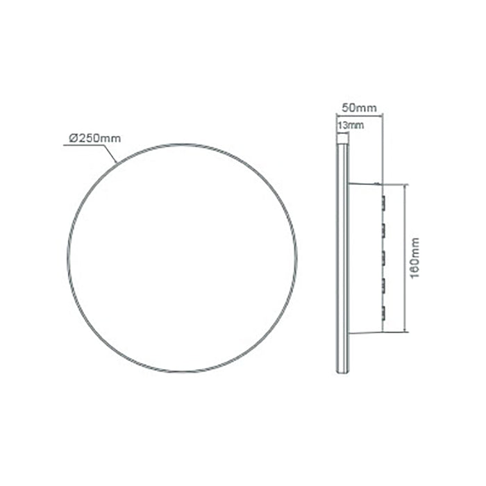 Buy Exterior Wall Lights Australia Halo Round Exterior Wall Light 15W White Polycarbonate 3CCT - 22684