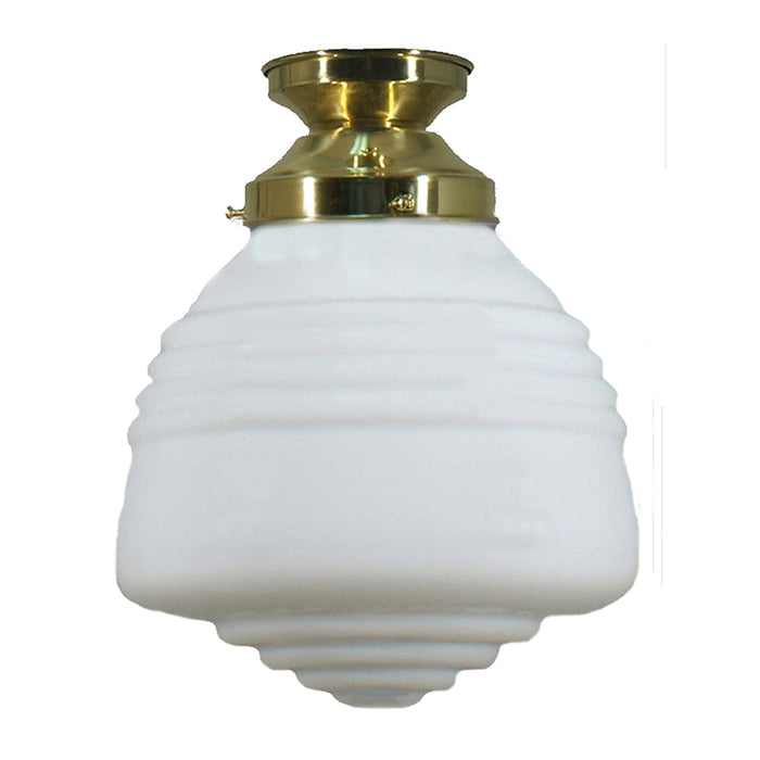 Buy DIY Batten Fix Lights Australia DIY Batten Fix Brass With Domec Opal Matt Glass - 3000058