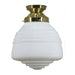 Buy DIY Batten Fix Lights Australia DIY Batten Fix Brass With Domec Opal Matt Glass - 3000058