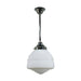 Buy Pendant Lights Australia Single Rod Pendant Chrome With Domec Opal Matt Glass - 3010192
