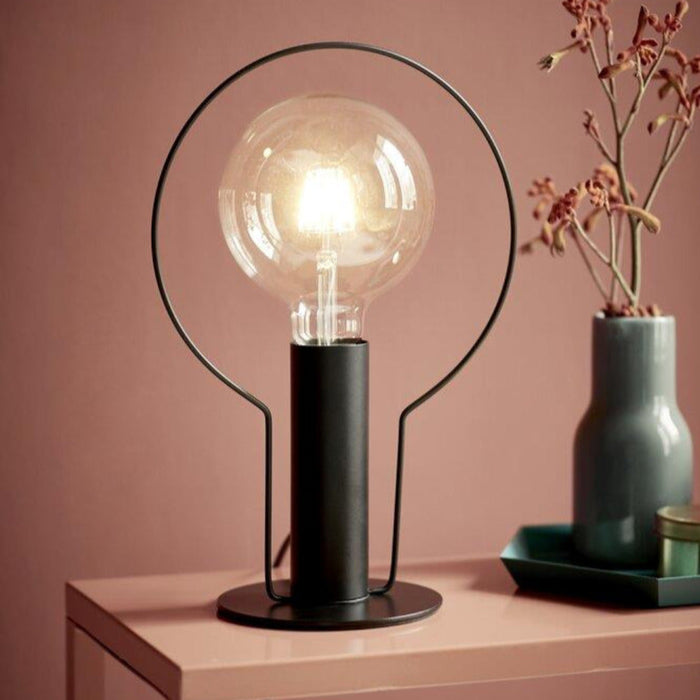 Buy Table Lamps Australia Dean Halo 1 Light Table Lamp Black - 46615003