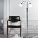 Buy Floor Lamps Australia Ray 2 Light Dim Floor Lamp Chrome, White - 72224033