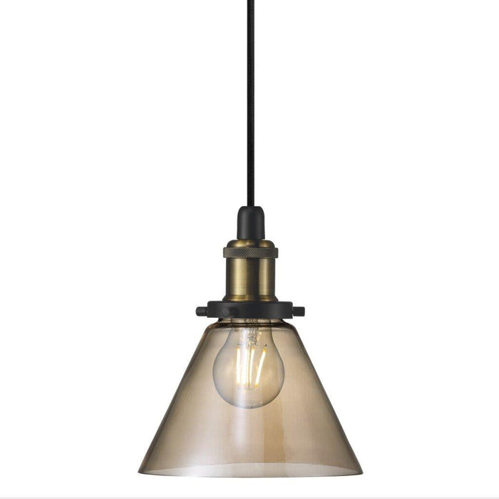 Buy Pendant Lights Australia Disa 1 Light Pendant Glass Amber - 45823027
