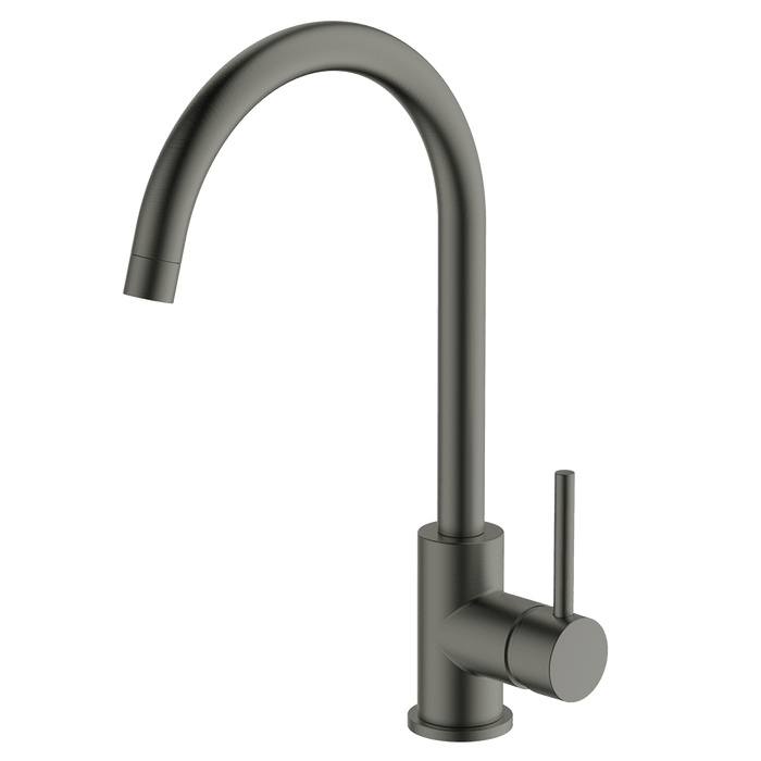 Lucia Goose Sidelever Kitchen Mixer Gun Metal - 3K4-GM