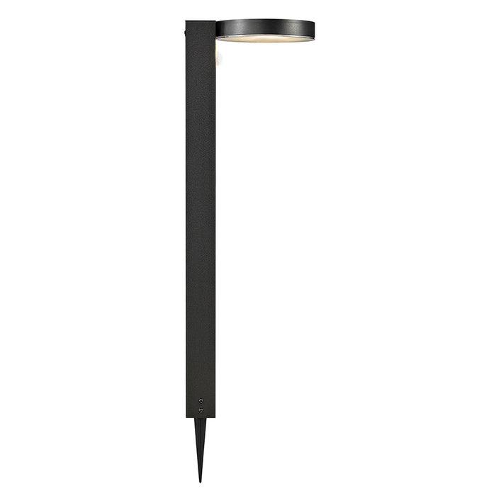 Buy Solar Lights Australia Rica Round Solar Pathway Light With Sensor 12V Black Stainless Steel 3000K - 2118158003