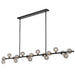 Buy Island Pendant Lights Australia Moran Island Pendant 18 Lights Black Metal / Smoke Glass - MORAN PE18-BKSM