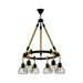 Buy Pendant Lights Australia Rampside 6 Light Pendant Black & Amber 760mm - 43194