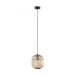 Buy Pendant Lights Australia Bordesley 1 Light Pendant Black & Natural 210mm - 43231N
