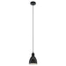 Buy Pendant Lights Australia Priddy 1 Light Pendant Black & White 155mm - 49464