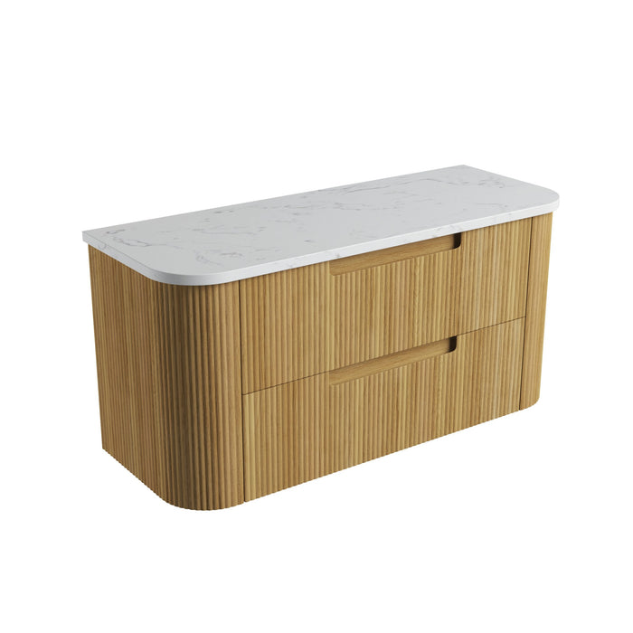 Varcelli Tier 1200mm Wall Hung Vanity Flat Stone Top