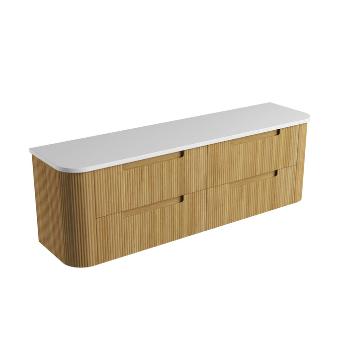 Varcelli Tier 1800mm Wall Hung Vanity Flat Stone Top