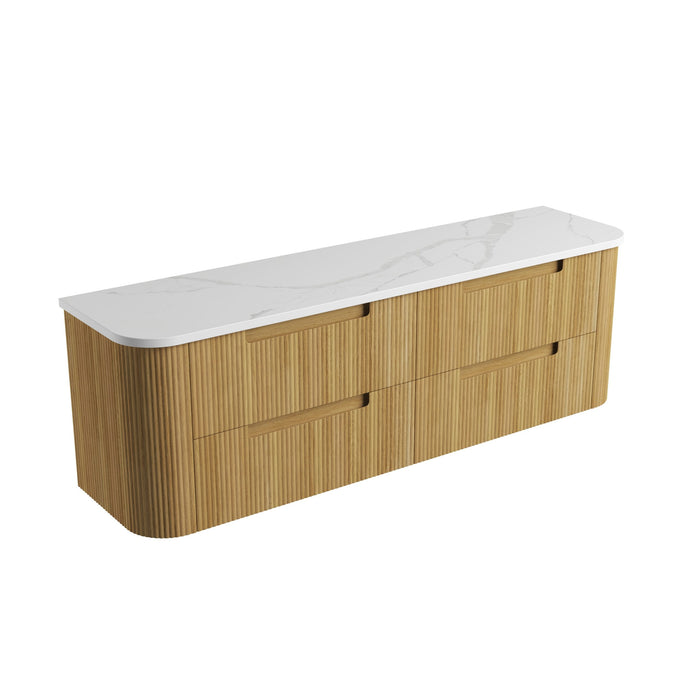 Varcelli Tier 1800mm Wall Hung Vanity Flat Stone Top