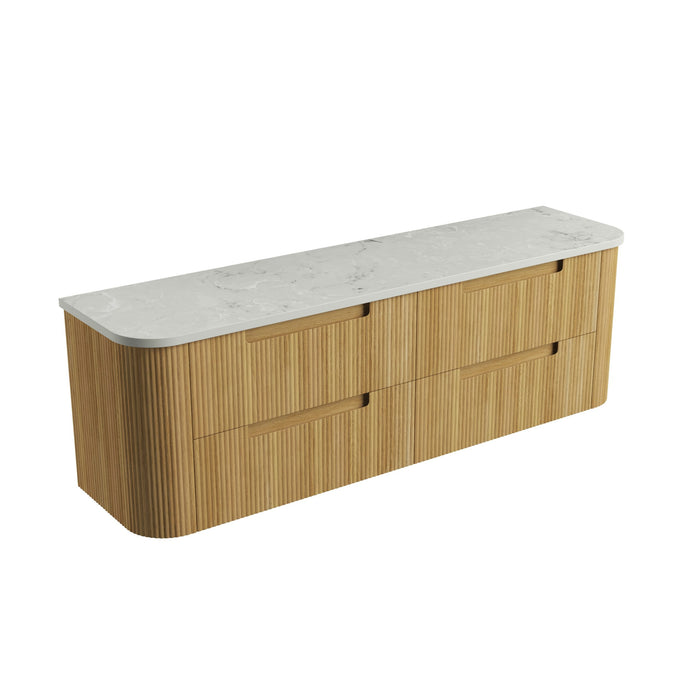 Varcelli Tier 1800mm Wall Hung Vanity Flat Stone Top
