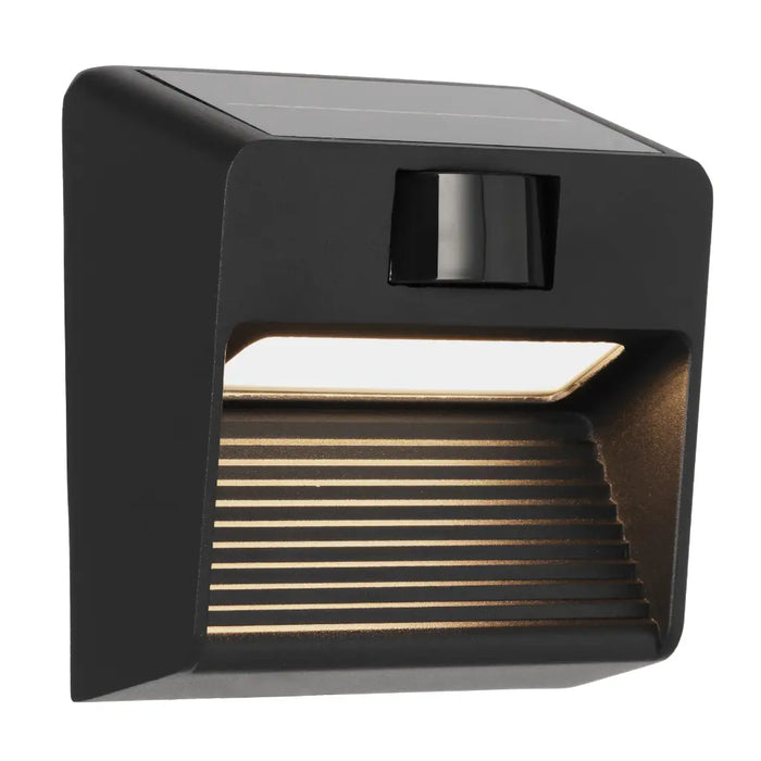 Roth LED Small Exterior Solar Wall Light 3.7V 1.3W 3000K Black - ROTH EX14-BK