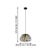 Buy Pendant Lights Australia Encinitos Pendant Light W375mm BlacK / Gold - 99666N