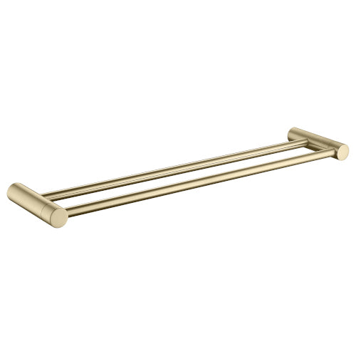 Finesa 600mm Double Towel Rail Modern Brass - 6831BB