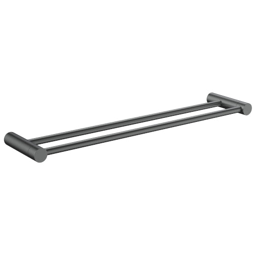Finesa 600mm Double Towel Rail Gun Metal - 6831GM