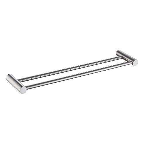 Finesa 600mm Double Towel Rail Brushed Nickel - 6831NP