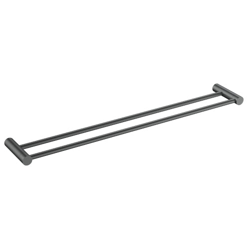 Finesa 800mm Double Towel Rail Gun Metal - 6832GM