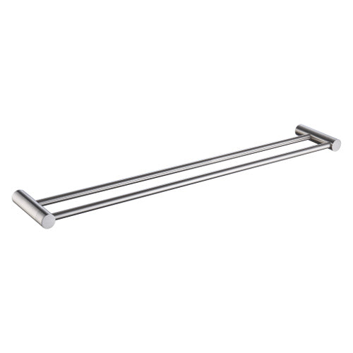 Finesa 800mm Double Towel Rail Brushed Nickel - 6832NP