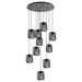 Buy Cluster Pendants Australia ROMAZZINA Cluster Pendant 10 Lights Black Steel - 205648N