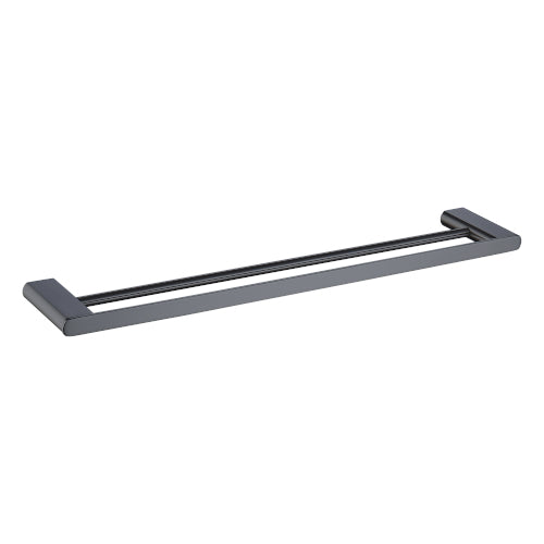 Zoya 600mm Double Towel Rail Gun Metal - 7831GM