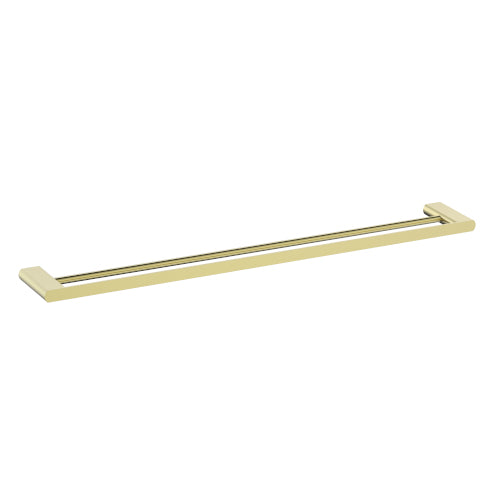 Zoya 800mm Double Towel Rail Modern Brass - 7832BB