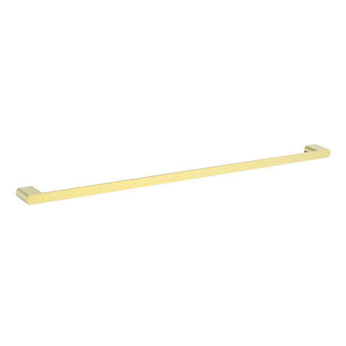 Zoya 800mm Single Towel Rail Modern Brass - 7834BB