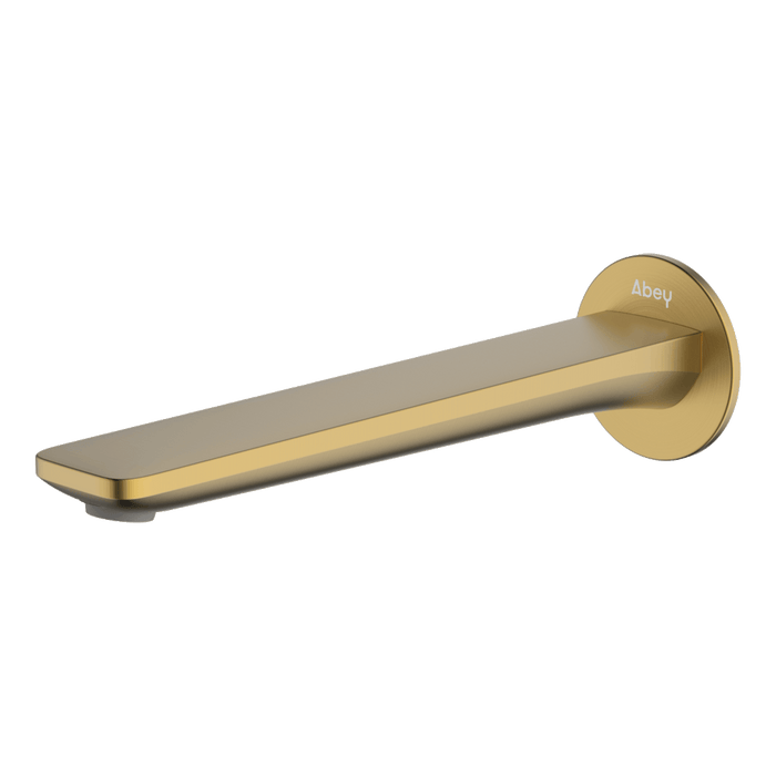 Vela 220mm Wall Spout Lead Free Brushed Brass - 7S-C220-BB-LF