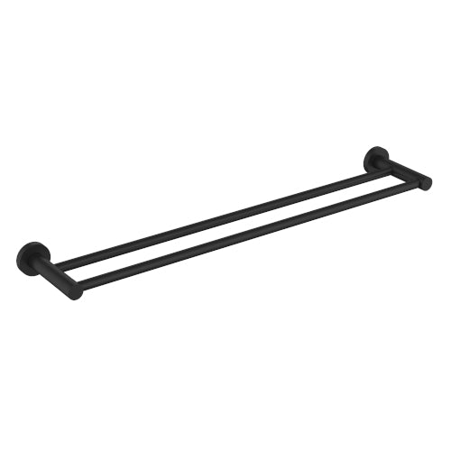 Cioso 596mm Double Towel Rail Matte Black - 8831BL