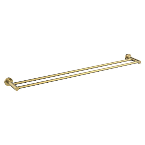 Cioso 800mm Double Towel Rail Modern Brass - 8832BB
