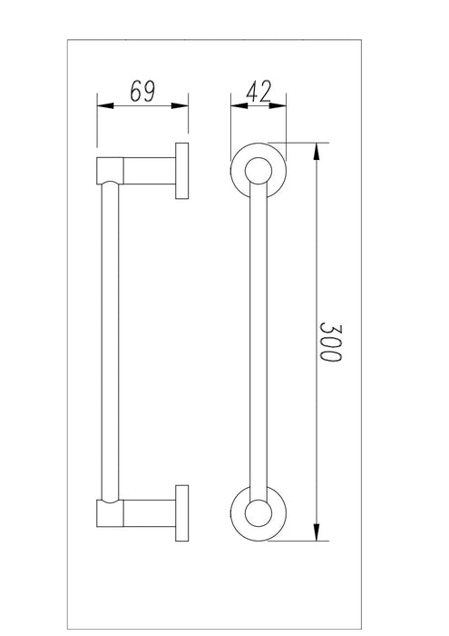 Cioso 300mm Towel Bar Chrome - 8835