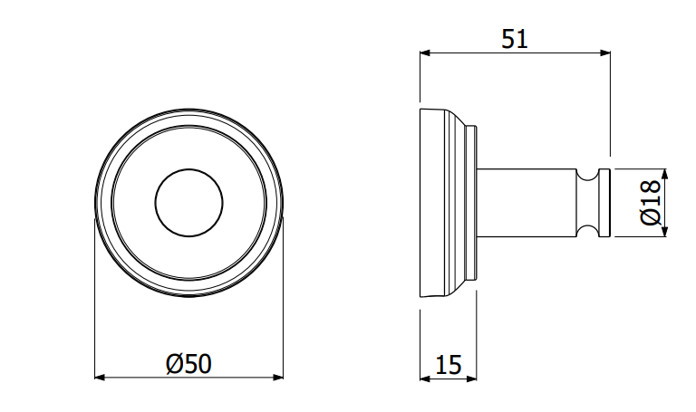 Lumiere Robe Hook Black Brushed Nickel - 900189-BBN