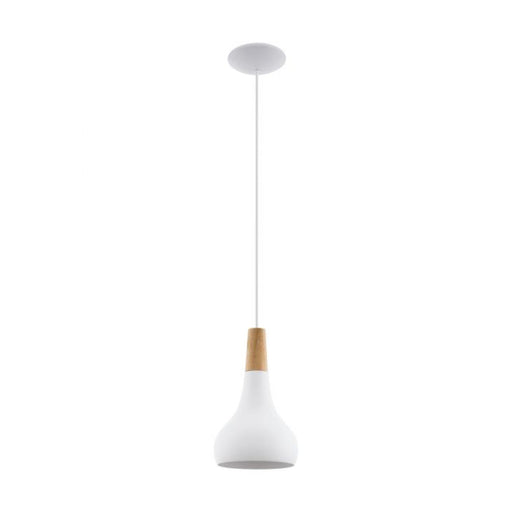 Buy Pendant Lights Australia Sabinar 1 Pendant Light Small White Steel - 96981N