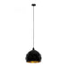 Buy Pendant Lights Australia Roccaforte 1 Light Pendant Black & Gold 300mm - 97845N