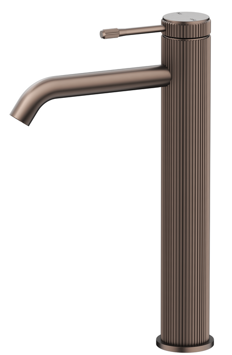 Mica Fluted Tall Basin Mixer Dusk Bronze - BMC-6-TALL-NR-DB