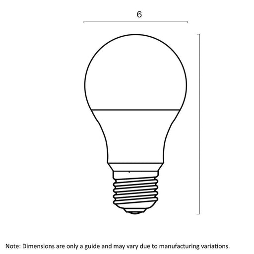 Buy LED Globes Australia A60 LED Globe ES 240V 8W 3CCT - G A608E27OP3C