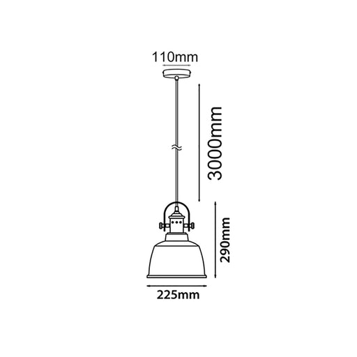 Buy Pendant Lights Australia Alta 1 Light Pendant White With Copper Hightlights - ALTA1